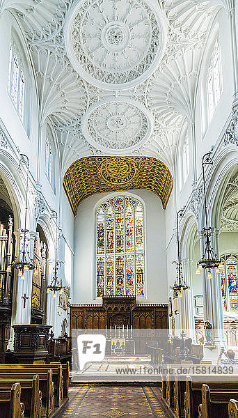 Interior of St. Mary Aldermary Church in the City of London  London  England  United Kingdom  Europe