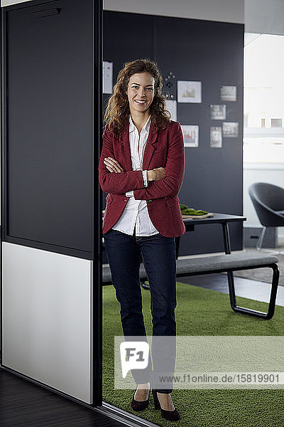 Portait of smiling businesswoman in office