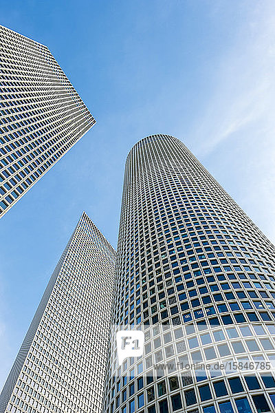 Wolkenkratzer im Azrieli Center  Tiefblick  Tel Aviv  Israel