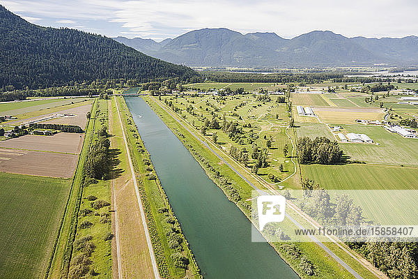 Aerial view of the Chilliwack River.