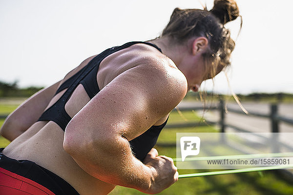 Young Woman Working Out