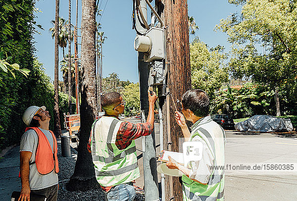 Telephone Pole Workers