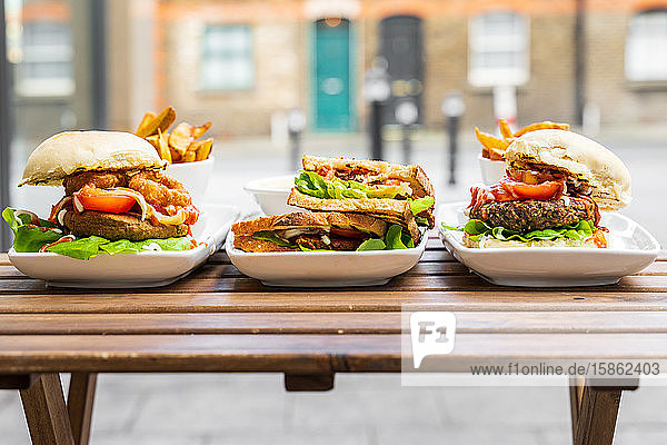 Lebensmittelfotografie veganes Lebensmittel-Sandwich