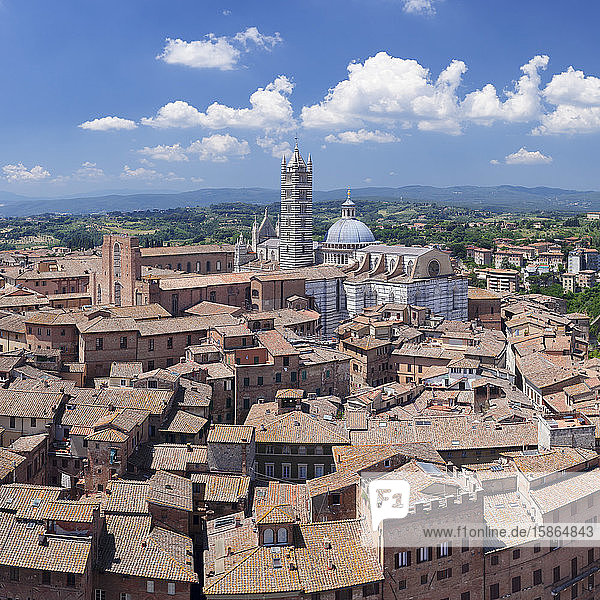 Altstadt mit Kathedrale Santa Maria Assunta  Siena  UNESCO-Weltkulturerbe  Provinz Siena  Toskana  Italien  Europa