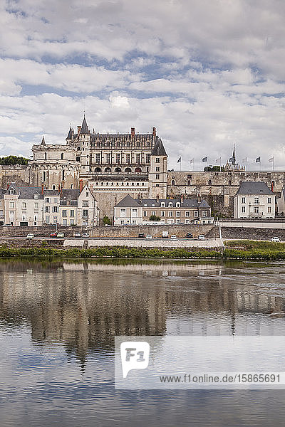 The chateau of Amboise and its town below  Indre et Loire  France  Europe