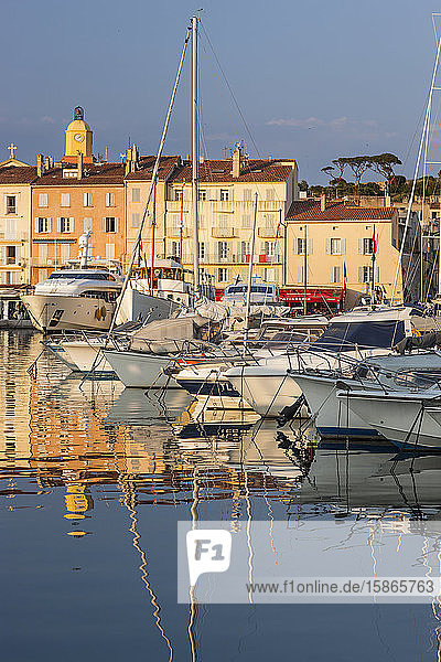 Hafen  St. Tropez  Var  Provence  Côte d'Azur  Französische Riviera  Frankreich  Mittelmeer  Europa