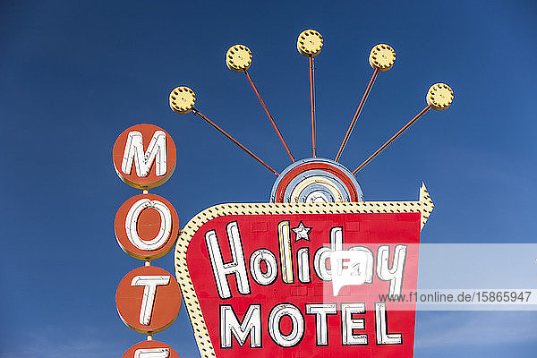 Motelschild  Las Vegas  Nevada  Vereinigte Staaten von Amerika  Nordamerika