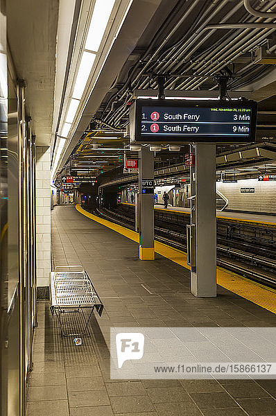 Subway Station World Trade Center 9/11 Memorial and Museum; New York City New York United States of America