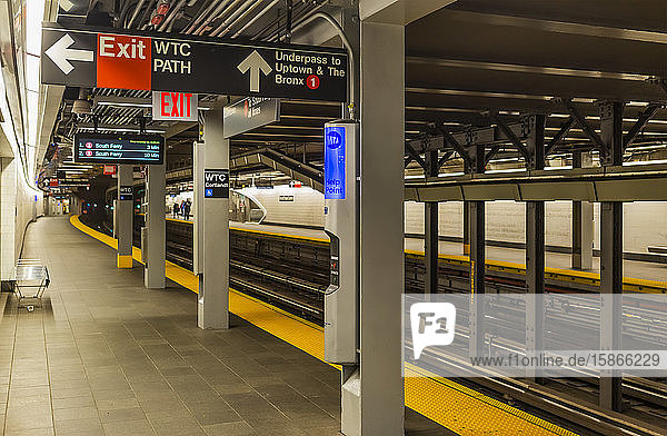 Subway Station World Trade Center 9/11 Memorial and Museum; New York City New York United States of America