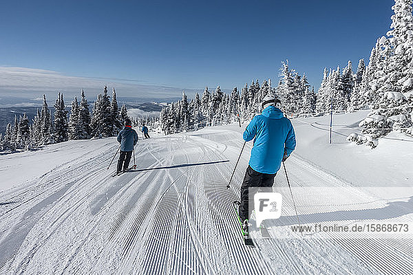 Downhill skiing Sun Peaks Resort; Sun Peaks British Columbia Canada