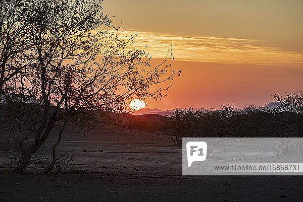 Sunset in Damaraland; Kunene Region Namibia