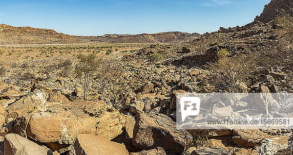 Twyfelfontein  eine uralte Felsgravurstätte im Damaraland; Kunene-Region  Namibia