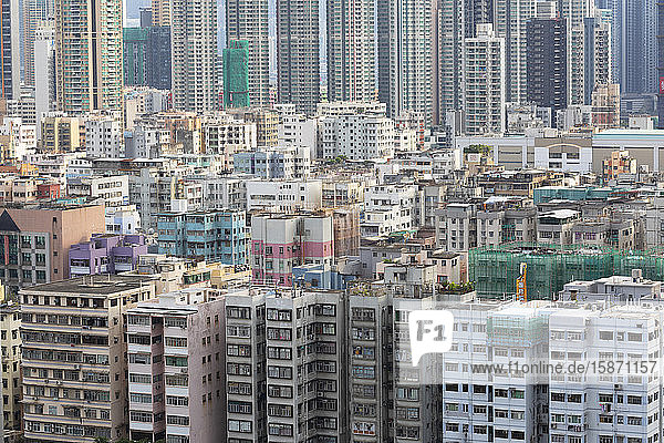 Apartment blocks,  Shek Kip Mei,  Kowloon,  Hong Kong,  China,  Asia