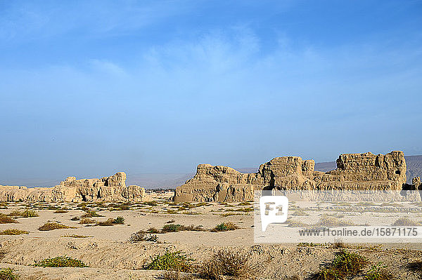 Ruinen der alten Seidenstraßen-Oasenstadt Gaochang  Taklamakan-Wüste  Xinjiang  China  Asien