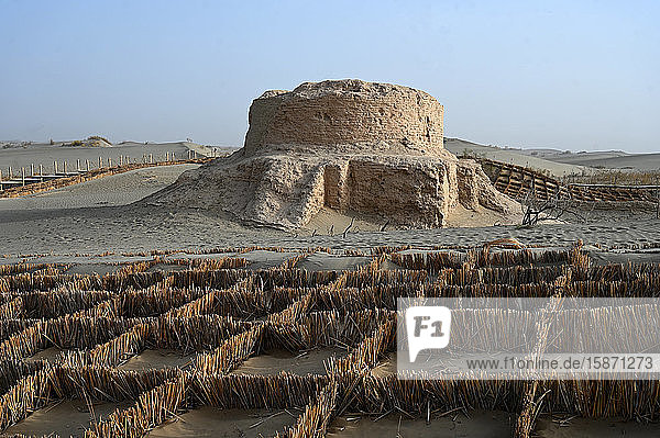 Rawak Buddhistische Stupa  4. Jahrhundert  entdeckt von Aurel Stein 1901  Hotan  Xinjiang  China  Asien