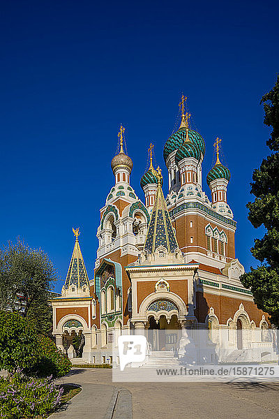 Russisch-orthodoxe Kathedrale St. Nikolaus  Nizza  Alpes-Maritimes  Côte d'Azur  Côte d'Azur  Provence  Frankreich  Mittelmeer  Europa