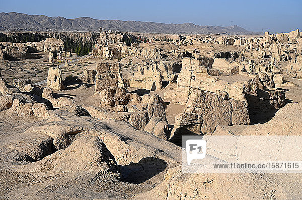 Ruinen der Stadt Jiaohe an der Seidenstraße  alte Hauptstadt von Turfan  Autonome Region Xinjiang-Uigur  China  Asien