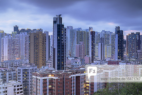 Mehrfamilienhäuser  Shek Kip Mei  Kowloon  Hongkong  China  Asien