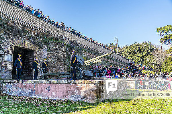 Cannon at Gianicolo Hill Rome Lazio Italy Europe