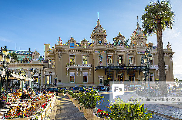 Casino Monte Carlo und Cafe de Paris  Monte Carlo  Monaco  Mittelmeer  Europa