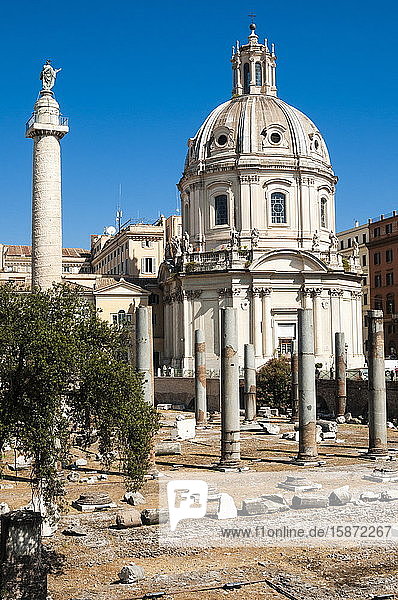 Trajan's Forum  UNESCO World Heritage Site  Rome  Lazio  Italy  Europe