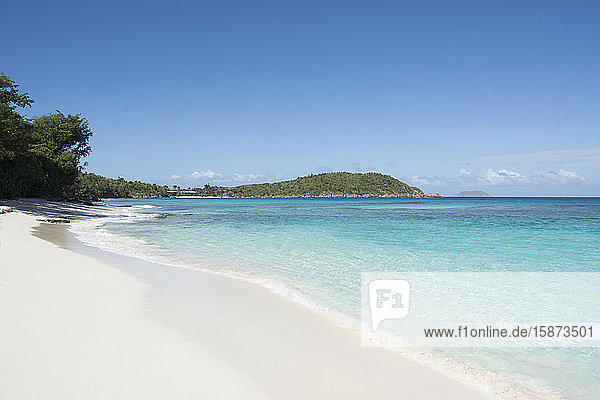 Beach at Hawksnest Bay in St. John  Virgin Islands