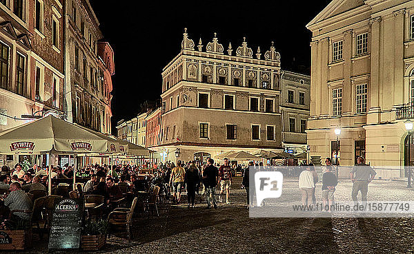 Europa  Polen  Woiwodschaft Lublin  Stadt Lublin  der Marktplatz ' Rynek ' in der Altstadt