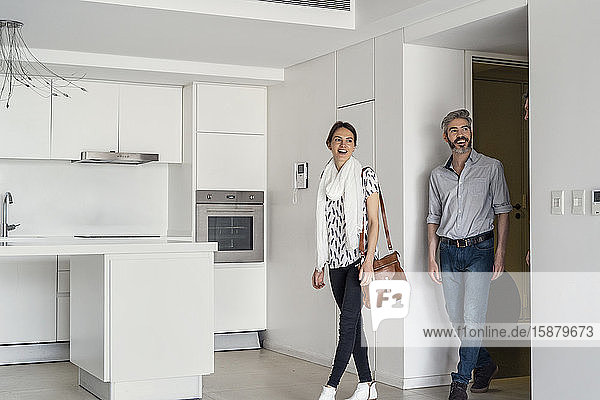 Couple looking new house