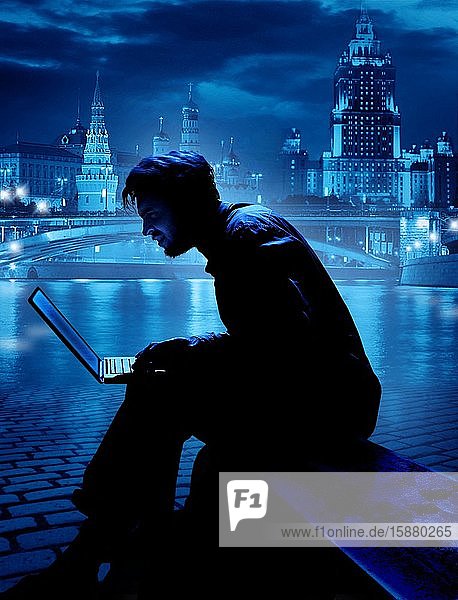 Illustration russian hacker