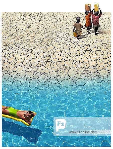 Illustration wealth and poverty