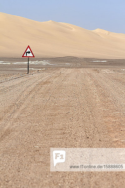 Namibia  Directional road sign in middle of desert