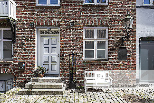 Dänemark  Ribe  Fassade eines gemauerten Stadthauses