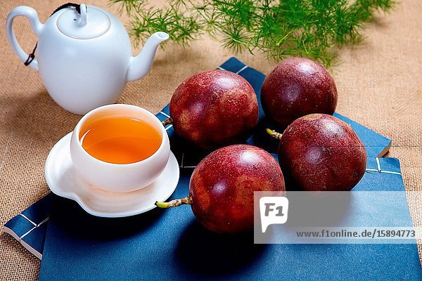 Passion fruit hot drink nutritious afternoon tea