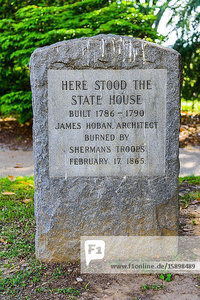 Site of the original statehouse Columbia South Carolina home of the Statehouse Capital building with a rich history.