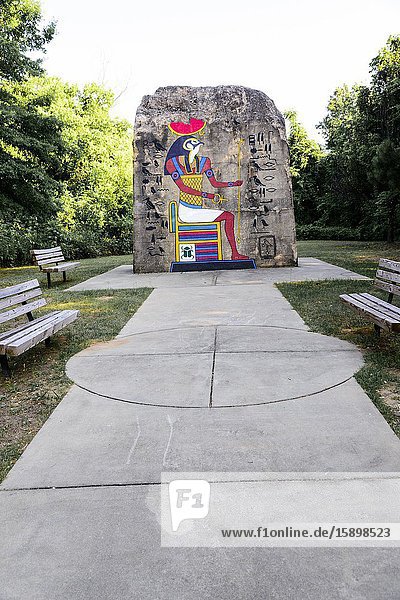 Ra Obelisk An old train trestle re-imagined as an Egyptian obelisk Columbia South Carolina home of the Statehouse Capital building with a rich history.
