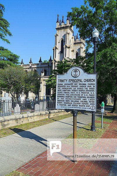 Trinity Episcopal Church Columbia South Carolina home of the Statehouse Capital building with a rich history.