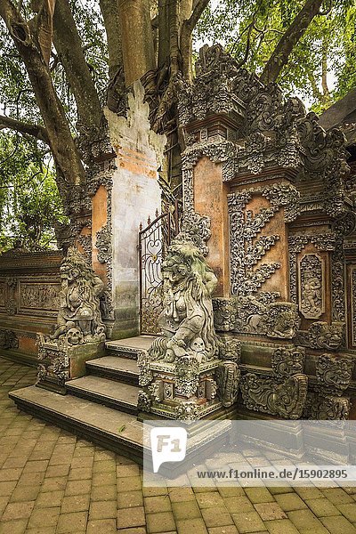 Pura Dalem Agung Padangtegal (Hindu temple of Death) Sacred Monkey Forest Sanctuary Ubud Bali Indonesia.