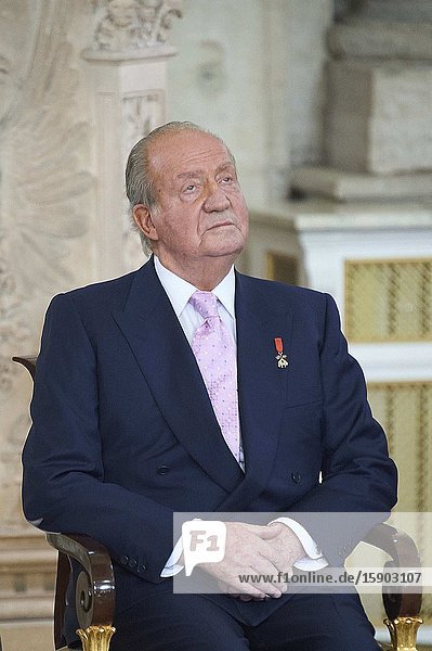 Prince Felipe of Spain Princess Letizia of Spain Princess Leonor Princess Sofia Queen Sofia of Spain Princess Elena Froilan attended the King Juan Carlos of Spain signs the Act of Abdication at the Royal Palace on June 18 2014 in Spain. King Juan Carlos of Spain is abdicating the throne after a 39 year reign and hands the throne to his son Prince Felipe of Spain who will be sworn on June 19 2014 ahead of a joint session of parliament. King Felipe VI has decided to renounce the inheritance of King Juan Carlos of Spain ‘that could personally correspond to him ’ announced this Sunday the Casa del Rey in a statement in which he also advances that King Juan Carlos of Spain stops receiving the assignment he has fixed in the Budgets of the House of SM the king.