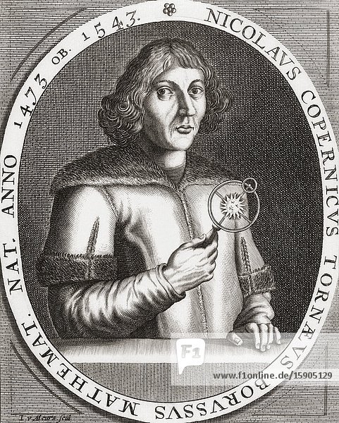 Nicolaus Copernicus 1473-1543. Polish Renaissance-era polymath mathematician astronomer physician classics scholar translator governor diplomat and economist.