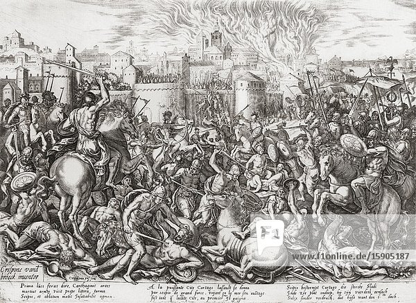 The Siege of Carthage during the Third Punic War c. 149-146 BC.