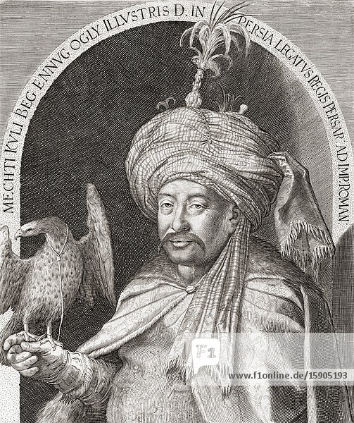 Mechti Kuli Beg Ambassador of Shah Abbas I of Persia to Emperor Rudolf II in Prague in the early 17th century.
