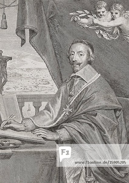 Cardinal Richelieu. Cardinal Armand Jean du Plessis 1st Duke of Richelieu and Fronsac aka The Red Eminence 1585-1642. French clergyman nobleman and statesman.