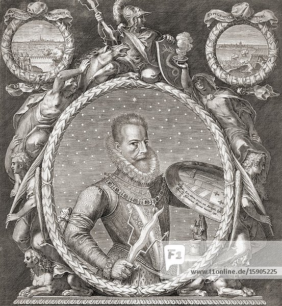 Alessandro Farnese 1545 to 1592 Duke of Parma and Piacenza from 1586 to 1592 and Governor of the Spanish Netherlands from 1578 to 1592.