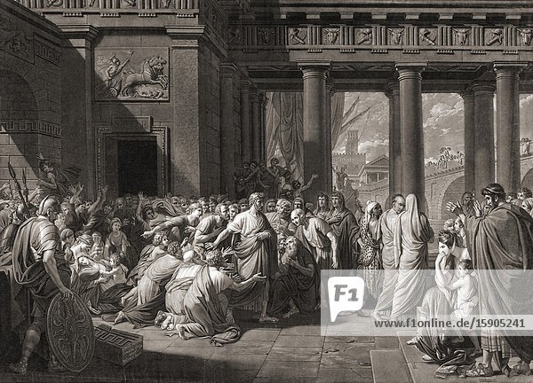 Regulus Returned to Carthage. After a work by Benjamin West and Valentine Green. Marcus Atilius Regulus circa 307 BC- circa 250 BC. Roman consul and general. He was captured by the Carthaginians during the First Punic War and released on parole to return to Rome and negotiate peace. He urged the Senate to refuse the offer then voluntarily returned to Carthage to fulfill the terms of his parole.