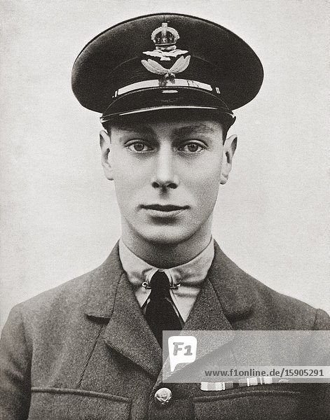 EDITORIAL Prince Albert as an officer in the Royal Air Force. Prince Albert Frederick Arthur George future George VI 1895-1952. King of the United Kingdom and the Dominions of the British Commonwealth. From King George the Sixth published 1937.
