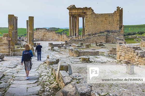 Dougga Roman city ruins. Tunisia.