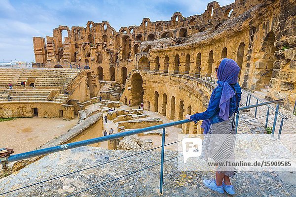 Amphitheatre of El Jem. El Jem. Tunisia Africa.
