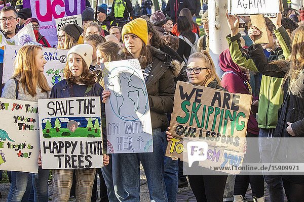 Newcastle upon Tyne England. UK. 29th November 2019. Climate change protest in Newcastle upon Tyne.