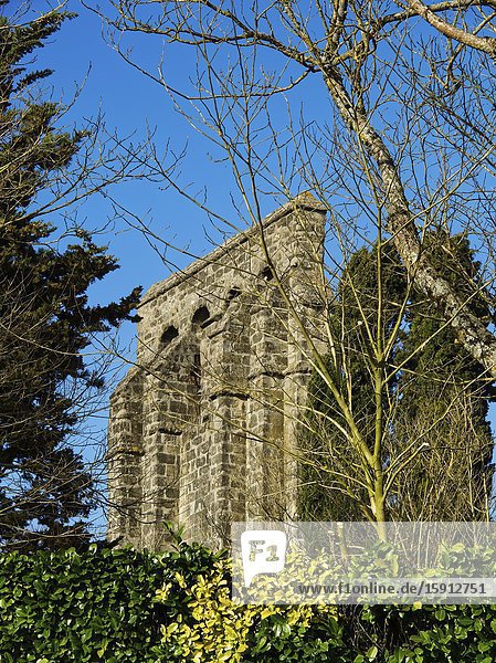 Medieval Eglise Saint Pierre church in Tourtres Lot-et-Garonne Department Nouvelle Aquitaine France.