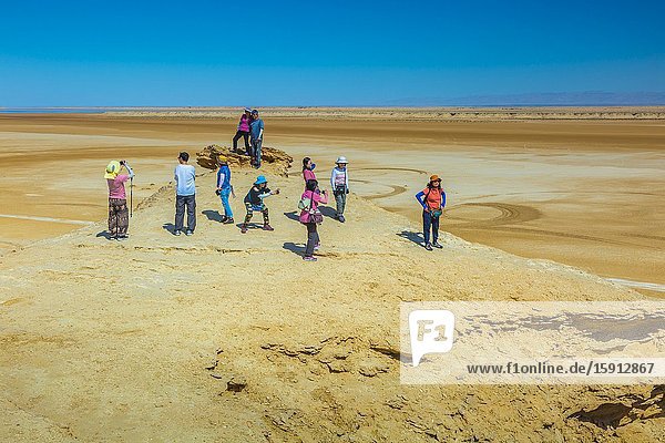 Sahara desert close to Tozeur city. Tunisia Africa.